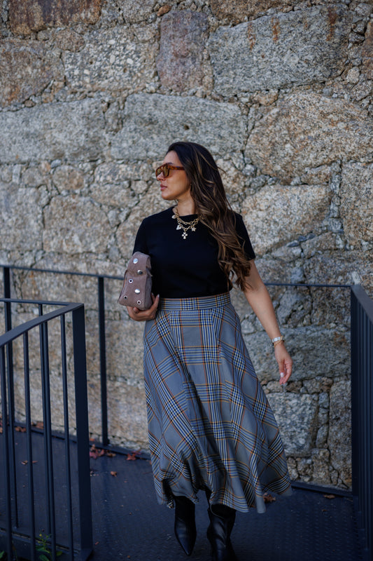 City Grid Skirt