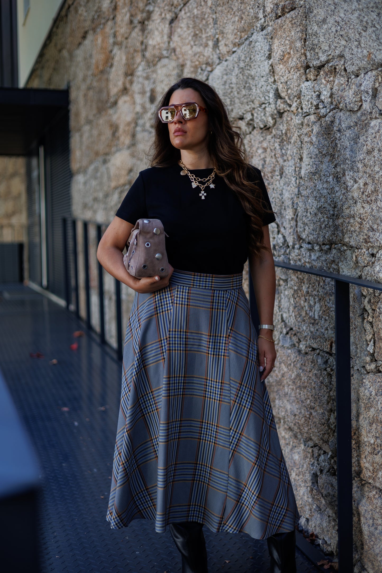 City Grid Skirt